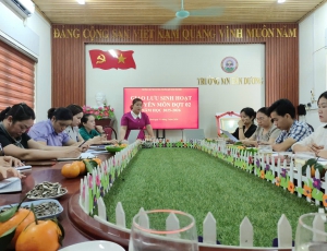 GIAO LƯU SINH HOẠT CHUYÊN MÔN GIỮA TRƯỜNG MẦM NON TÂN DƯƠNG VÀ TRƯỜNG MẦM NON XUÂN THƯỢNG